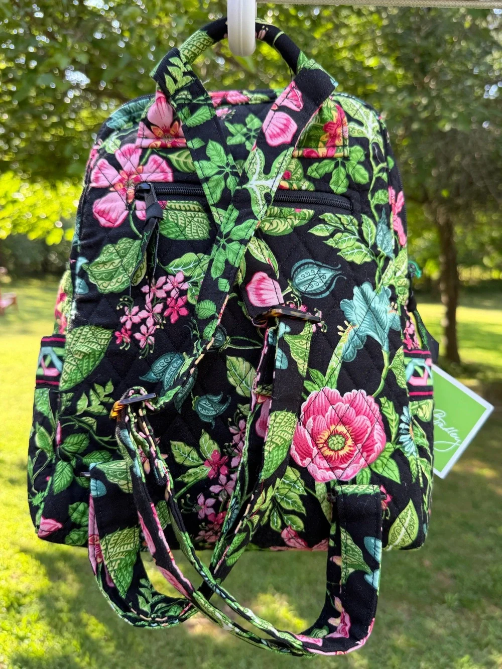 Vera Bradley Botanica Lola Backpack 2007 Vintage Floral NWT
